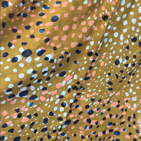 CAbi Mustard Polka Dot Sleeveless Blouse - Picture 3 of 4